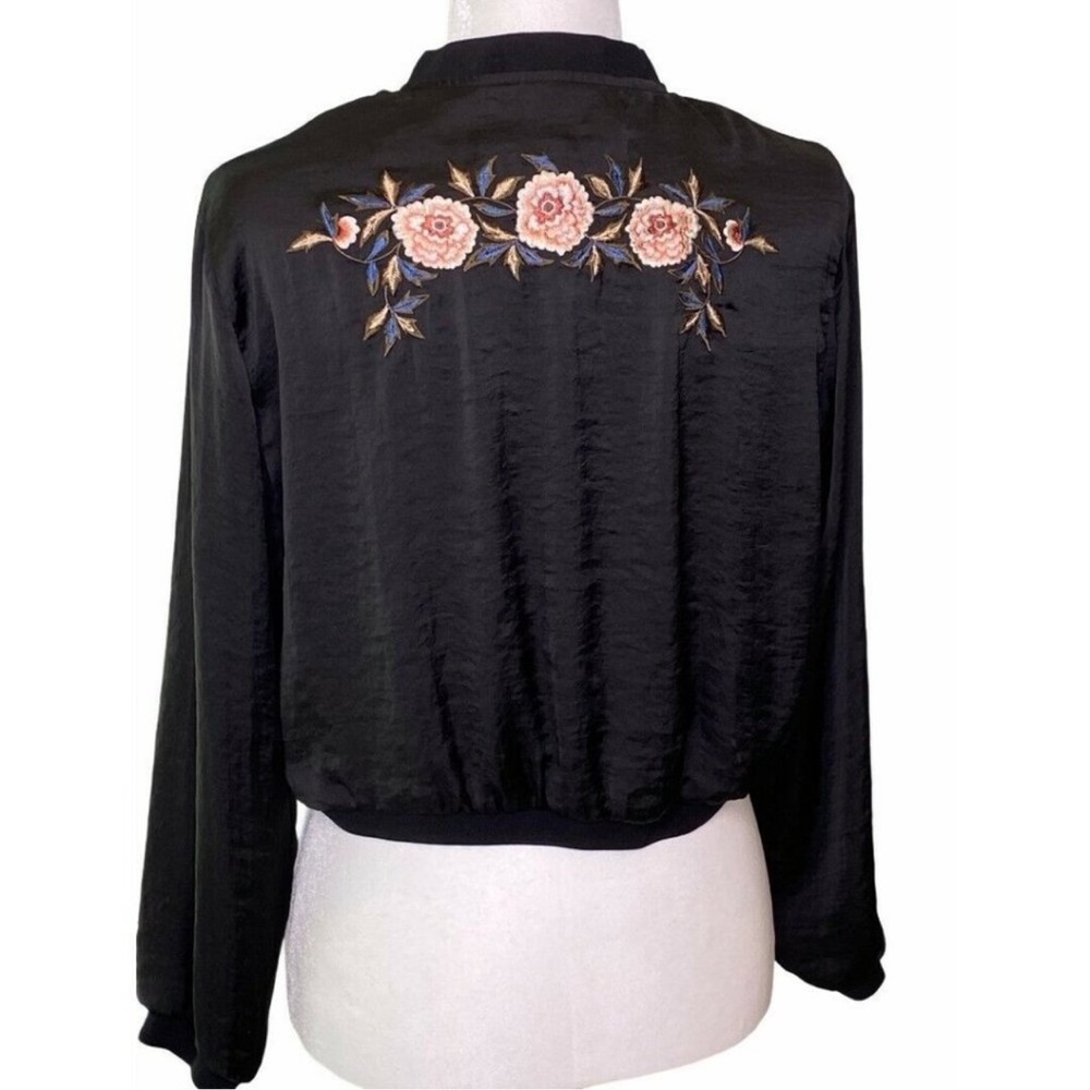 Zara satin quarter zip up